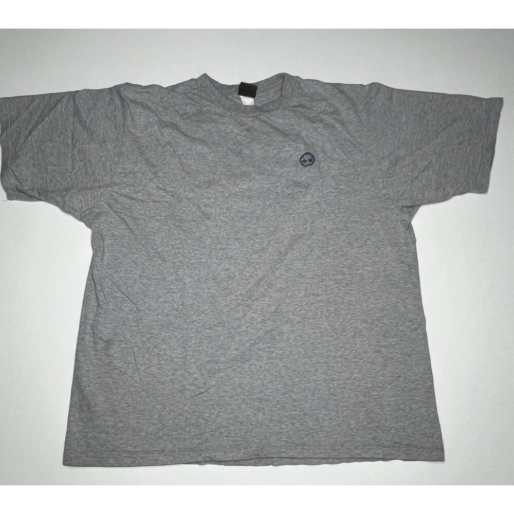 Vtg Rare 90s Timberland T-Shirt 2XL Gray Graphic Logo City Street Wear Y2K